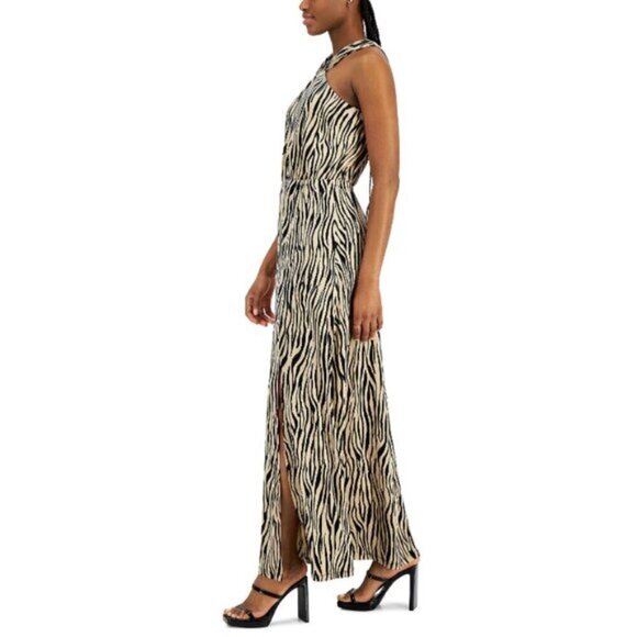 I.N.C. International Concepts Petite Zebra Printed Halter Maxi Dress NWT - Picture 3 of 9